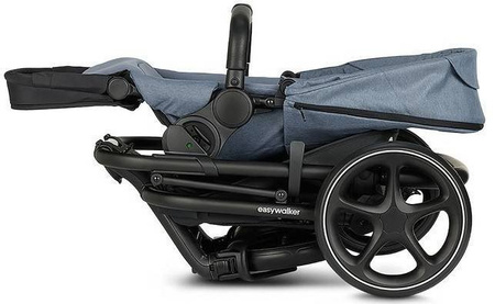 Easywalker Harvey 3 Wózek Spacerowy Steel Blue (zawiera stelaż, siedzisko z budką i pałąkiem z ekoskóry)