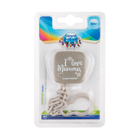Canpol Babies Łańcuszek do Smoczka Uspokajającego I Love Mummy 2/434