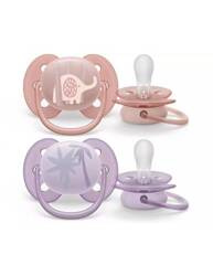 Avent Philips Smoczek Uspokajający Ultra Soft 0 - 6 Girl