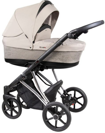 Coletto Craft Wózek Głęboko-Spacerowy 2w1 C-07 Czarno-Srebrna Rama
