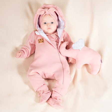 Nicol Kombinezon niemowlęcy pajac dresowy dla dziewczynki różowy