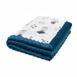 Bonjour Cherie Kocyk Średniaka z Minky 75x100 cm Marynarz