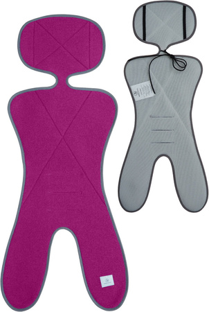 Simple Wool Little Merry 2.0 Wkładka Termoaktywna z Wełny Merino do Fotelika 0-13 kg Fuksja