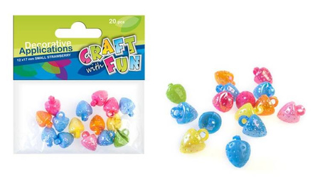 Craft With Fun Zawieszki Plastikowe Truskawki