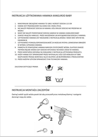 Kanguroo Baby Hamak do Wózka Czarny