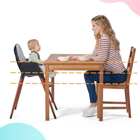 Kinderkraft Finix Krzesełko do Karmienia Grey