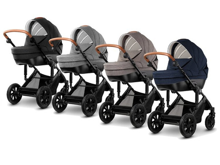 Kinderkraft Prime Wózek Głęboko-Spacerowy 2w1 + Mommy Bag Deep Navy