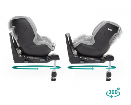 Zopa VOYAGER 2 Obrotowy Fotelik Samochodowy Silver Grey