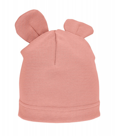 Poofi Czapka z Uszami Rozmiar 62 1-3m Herbaciana Róża