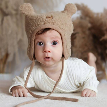 Zaffiro Violet Nevada Czapeczka 100% wełna M (6-12m) Brown