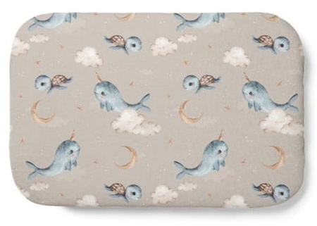 Waldin Poduszka Bambus 60x40 Wieloryb Ciemny Beż