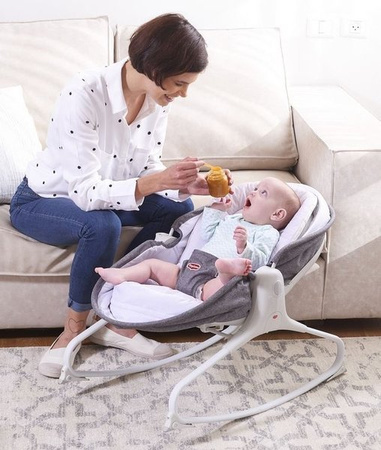 Tiny Love Wielofunkcyjny Leżaczek-Bujaczek z Funkcją Krzesełka 3w1 Szary