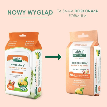 Aleva Naturals Bambusowe Chusteczki Do Smoczka 30szt.