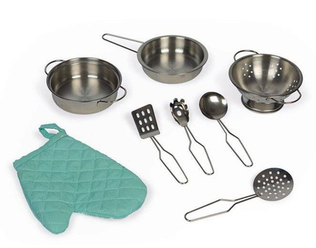 Janod Dwustronna Drewniana Kuchnia z Pralką 2w1 z Dźwiękiem, Światłem Led i 8 Akcesoriami