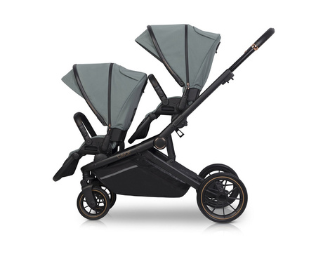 Cavoe Avec 2024 Wózek Głęboko-Spacerowy Bliźniaczy 2w1 Boho Green