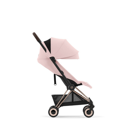 Cybex Coya Wózek Spacerowy Rama Rosegold Peach Pink + Cybex Coya Moskitiera Black