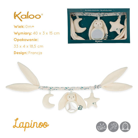 Kaloo Łańcuch do wózka wielofunkcyjny Królik kremowy Lapinoo