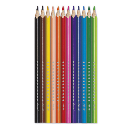 Janod Kredki akwarelowe z pędzelkiem 12 kolorów 3+