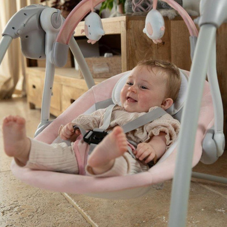 Bo Jungle Huśtawka bujaczek Swing Dolphy pink grey