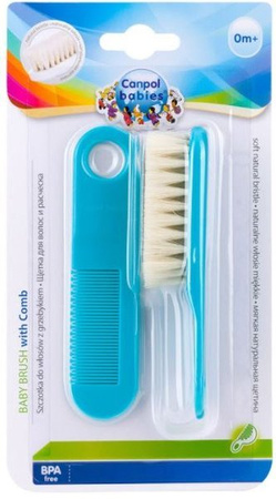 Canpol Babies Szczotka + Grzebień Dla Dzieci 2/424 Blue