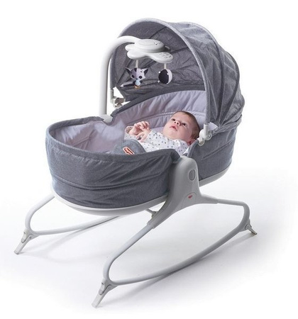 Tiny Love Wielofunkcyjny Leżaczek-Bujaczek z Funkcją Krzesełka 3w1 Szary