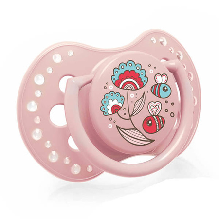 Lovi Dynamiczny Smoczek Uspokajający Silikonowy 0-3m 2szt. 22/841 Folky Girl