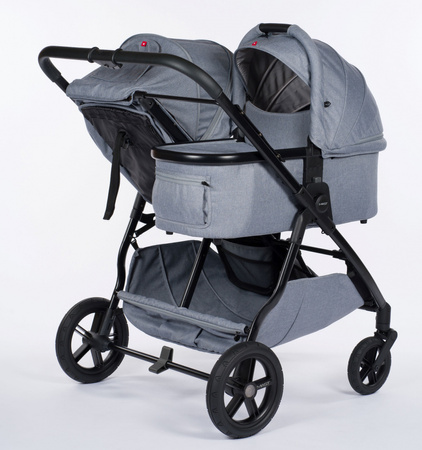 Mast M.Twin x Wózek Bliźniaczy Mast Swiss Design Koła Light Glacier Lake Stała Rączka