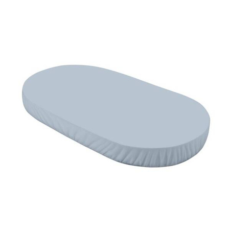 Waldin Prześcieradło z Bawełny Organicznej Owalne 123x73cm Niebieski