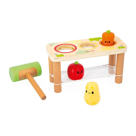 Janod Drewniana przebijanka Warzywa Farma 12m+