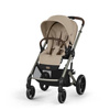 Cybex Balios S Lux 2.0 Wózek Głęboko-Spacerowy Almond Beige + Cloud G I-Size Fotelik Samochodowy 0-13kg + Baza G + Folie Przeciwdeszczowe + Adaptery