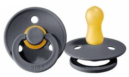 Bibs Smoczek Uspokajający Kauczukowy r. M 2-Pack IRON / BABY BLUE