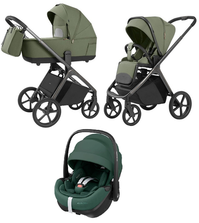 Carrello Vector CRL-6551 Wózek Głęboko-Spacerowy + Maxi-Cosi Pebble 360 Pro2 Fotelik Samochodowy