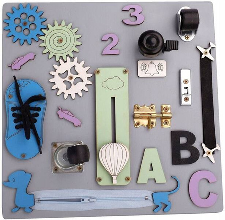 3toysm Tablica Sensoryczna Manipulacyjna Mała Kolorowa