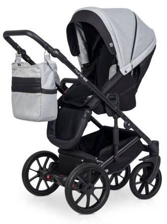Riko Nuno Pro Wózek Głęboko-Spacerowy 2w1 z Miękką Gondolą Grey Fox