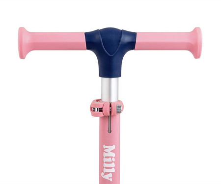 Milly Mally Fuzzy Trójkołowa Hulajnoga Balansująca z Siedziskiem Pink