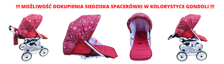 Adbor Viki Wózek dla Lalek Kwiatki Vi-03