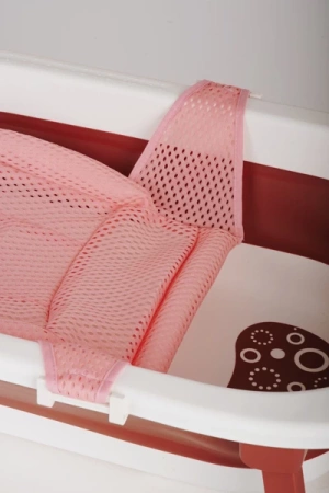 Babyhood BH-323P Składana Wanienka Dziecięca Comfort Czerwona