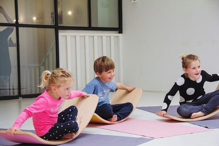 Wobbel Oryginal Deska Do Balansowania z Filcem Transparent Wild Rose