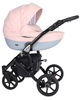 Kunert Mila Wózek Głęboko-Spacerowy 2w1 Pudrowy Róż Czarna Rama Koła Żelowe