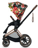 Cybex e-Priam 4.0 Rama ze Stelażem Siedziska + Tapicerka Wózek Spacerowy Spring Blossom Dark