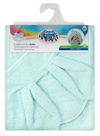 Canpol Babies Okrycie Kąpielowe Dla Niemowląt 100x100cm 26/802 Turkusowy