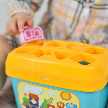 Akuku Edukacyjne Wiaderko z Klockami A0459