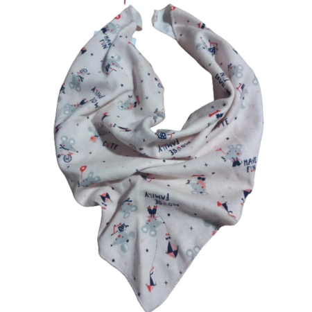 Yo! Apaszka Dziecięca Rozmiar 46-48 cm Brzoskwiniowa Jasna Myszka