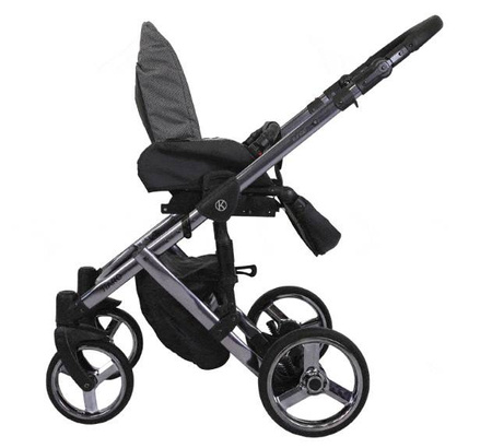 Kunert Tiaro Premium Wózek Głęboko-Spacerowy 2w1 Brąz + Krem Grafitowa Rama Koła Żelowe