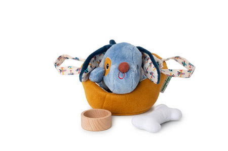 Lilliputiens Przytulanka piesek z koszyczkiem i akcesoriami Piesek Jules 12 m+