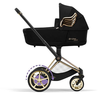 Cybex e-Priam 4.0 Wózek Głęboko-Spacerowy Rama + Tapicerka + Gondola 2w1 Black Wings by Jeremy Scott