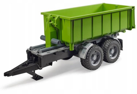 Bruder Przyczepa Z Kontenerem Typu Hakowiec Do Traktorów Zielona