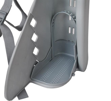 FOTELIK ROWEROWY ADVENTURER MOCOWANY NA BAGAŻNIK LUB RAMĘ 5-PUNKTOWE PASY DO 22 KG Grafitowy