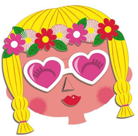 Janod Magnetibook Magnetyczna Układanka Śmieszne Buzie Dziewczynka