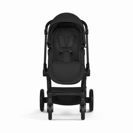 Cybex Eos Basic 3w1 Wózek Głęboko-Spacerowy Rama Czarna + Adaptery + Fotelik Aton B2 I-Size Moon Black